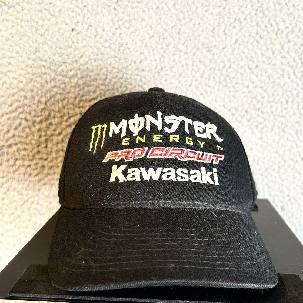 Monster Energy Pro Circuit Kawasaki 210 Fitted Hat Black Size 6 7/8 - 7 1/4